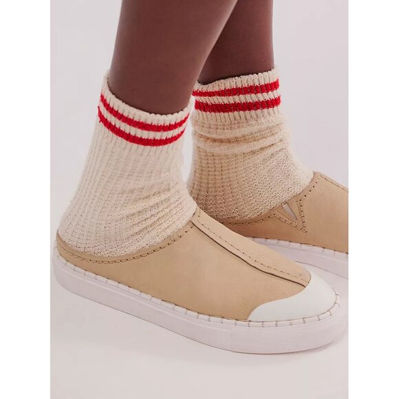 🎉LAST CHANCE🎉 FREE PEOPLE Juno Slip On Sport Sneakers / Cafe Suede - Picture 2 of 10